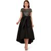 Adrianna Papell Womens Sequin High-Low Dress(Black/Gunmetal)