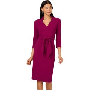 Adrianna Papell Womens Front Tie Short Dress(Wildberry)