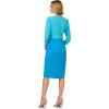 Adrianna Papell Women’s Colorblock Tie Front Dress(Cerulean/Azure)