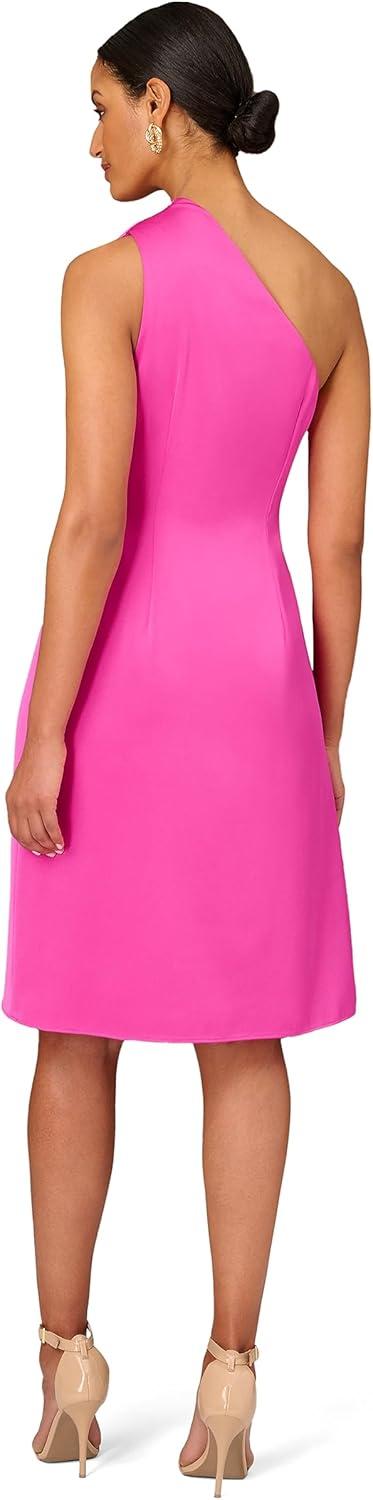 image:imageWomens One Shoulder Pleated MidiMagenta