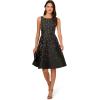 Adrianna Papell Women’s Bead Taffeta Midi Dress(Black/Ivory)