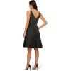 Adrianna Papell Women’s Bead Taffeta Midi Dress(Black/Ivory)