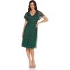 Adrianna Papell Women’s Beaded Flutter Dress(Dusty Emerald)
