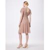 Adrianna Papell Women’s Beaded Flutter Dress(Rose Gold)