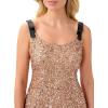 Adrianna Papell Womens Beaded Midi Dress(Antique Copper)