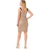 Adrianna Papell Womens Beaded Midi Dress(Antique Copper)