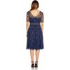 Adrianna Papell Womens Beaded Midi Dress(Light Navy)