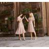 Adrianna Papell Women’s Elegant Beaded Midi Dress(Rose Gold)