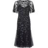 Adrianna Papell Women’s Elegant Beaded Midi Dress(Twilight)