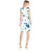 Adrianna Papell Women’s Fit & Flare Splice Dress(Blue/Multi)