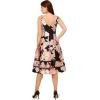 Adrianna Papell Womens Floral Mikado Dress(Black Multi)