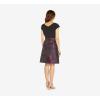 Adrianna Papell Women’s Knit Crepe and Jacquard Dress(Black Multi)