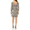 Aidan Mattox Womens 3/4 Sleeve Cocktail(Black/Ivory)