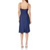 Aidan Mattox Women’s Lurex Knit Fit and Flare(Blue)