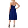 Aidan Mattox Women’s Lurex Knit Fit and Flare(Dynasty Blue)