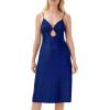 Aidan Mattox Women’s Lurex Knit Fit and Flare(Dynasty Blue)