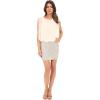 Aidan by Aidan Mattox Women’s Blousson Cocktail Dress with Embellished Stretch Sequin Beaded Skirt(Champagne/Silver)