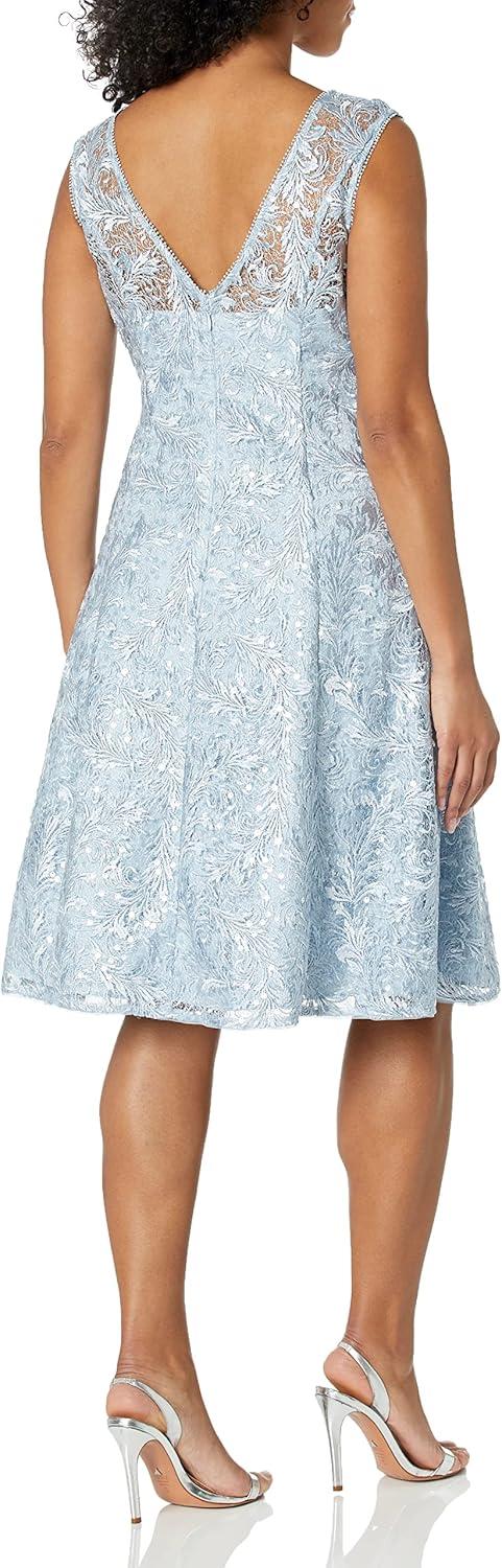 image:imageAdrianna Papell Womens Embroidered Midi Cocktail DressSkyway