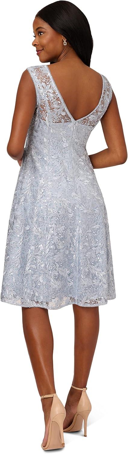 image:imageAdrianna Papell Womens Embroidered Midi Cocktail DressSkyway