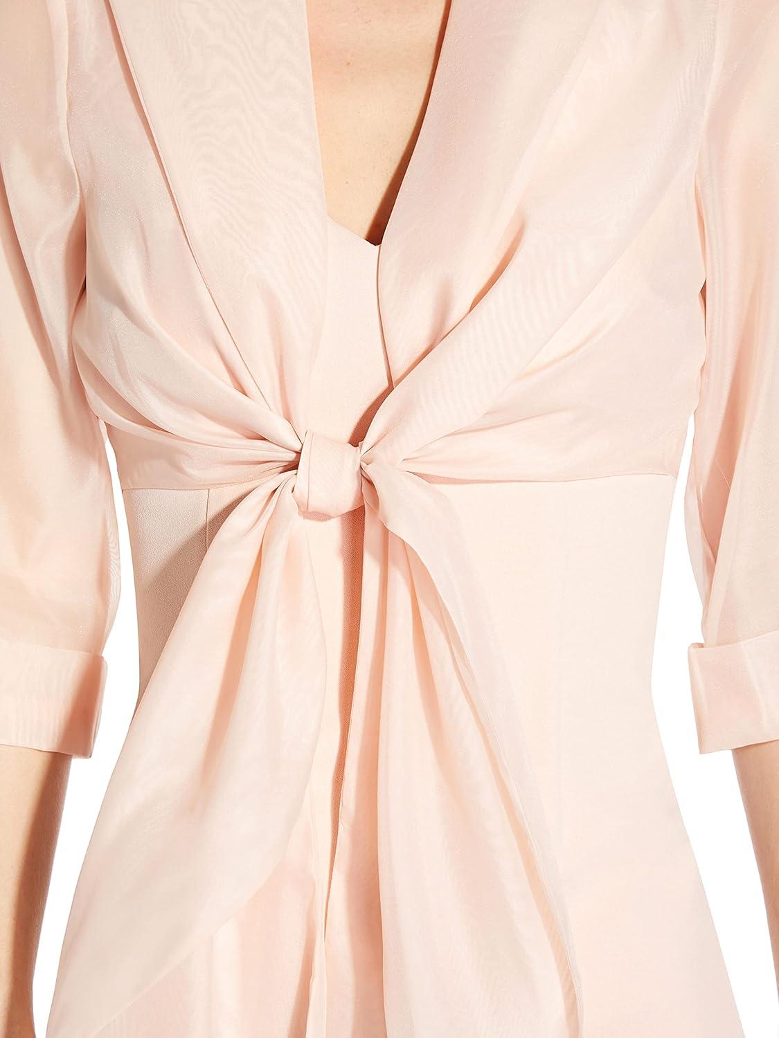 image:imageAdrianna Papell Womens Organza and Crepe Jacket DressBlush