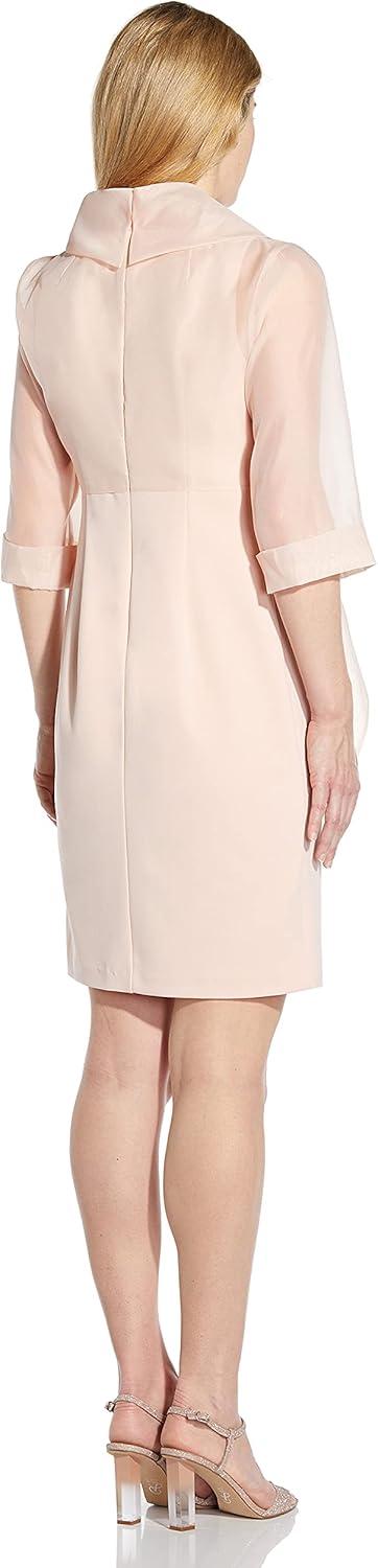 image:imageAdrianna Papell Womens Organza and Crepe Jacket DressBlush