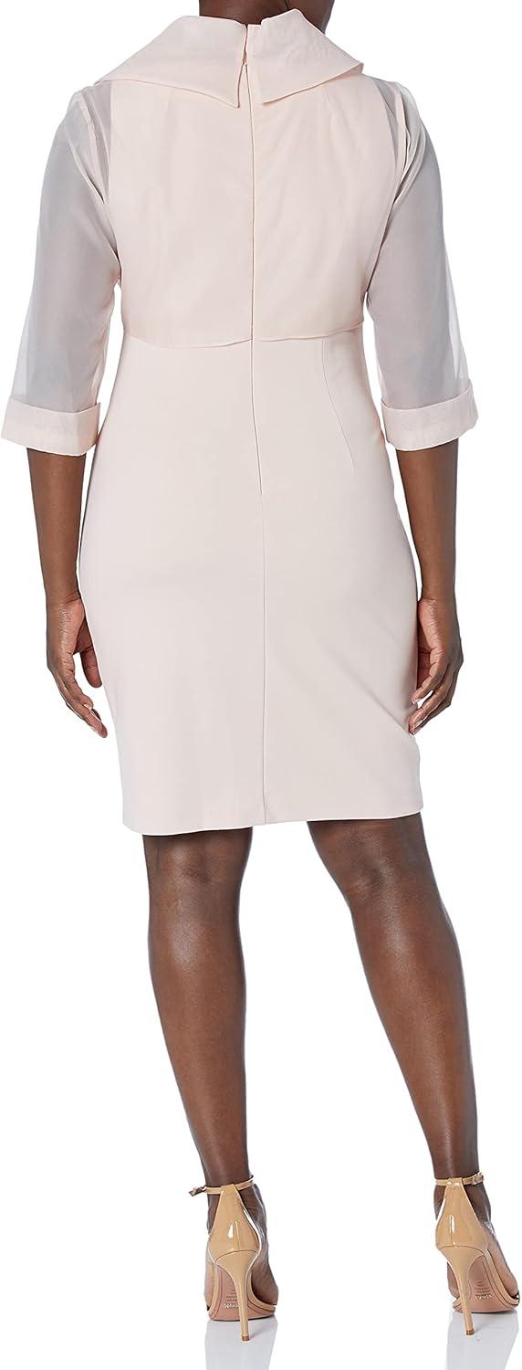 image:imageAdrianna Papell Womens Organza and Crepe Jacket DressBlush