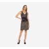 Adrianna Papell Short Beaded Dress Dress(Black Multi)