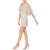 Adrianna Papell Short Beaded Dress Dress(Champagne Sand)
