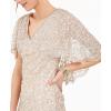 Adrianna Papell Short Beaded Dress Dress(Champagne Sand)