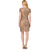 Adrianna Papell Short Beaded Dress Dress(Lead/Nude)