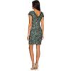 Adrianna Papell Women’s Aubrey LACE Sheath Dress, Hunter/Bisque, 16