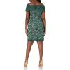 Adrianna Papell Women’s Aubrey Lace Off The Shoulder(Hunter/Bisque)