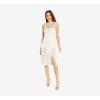 Adrianna Papell Womens Beaded Mock Neck Cocktail(Ivory)