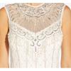 Adrianna Papell Womens Beaded Mock Neck Cocktail(Ivory)