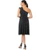Adrianna Papell Womens Beaded One Shoulder Dress(Black)