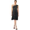 Adrianna Papell Womens Beaded One Shoulder Dress(Black)