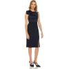 Adrianna Papell Womens Crepe Back Satin Short Dress(Dark Navy)