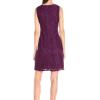 Adrianna Papell Women’s Draped Jacket with Lace Dress(Winter Blackberry)