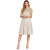 Adrianna Papell Womens Embroidered Midi Cocktail Dress(Marble)