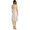 Adrianna Papell Womens Embroidered Midi Cocktail Dress(Marble)