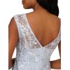 Adrianna Papell Womens Embroidered Midi Cocktail Dress(Skyway)