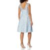 Adrianna Papell Womens Embroidered Midi Cocktail Dress(Skyway)