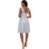 Adrianna Papell Womens Embroidered Midi Cocktail Dress(Skyway)