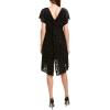 Adrianna Papell Women’s Lurex Velvet Knot Back Shift(Black)