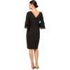 Adrianna Papell Womens Metallic Knit Feather Dress(Black)