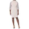 Adrianna Papell Women’s Organza and Crepe Jacket Dress(Blush)