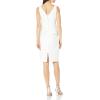 Adrianna Papell Womens Petal Peplum Dress(Ivory)