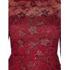 Adrianna Papell Womens Sequin Embroidery Flared Midi(Red)
