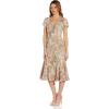 Adrianna Papell Womens Trumpet Skirt Matelasse Midi(Rose Multi)