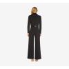 Adrianna Papell womens Knit Crepe Tuxedo Jumpsuit(Black)